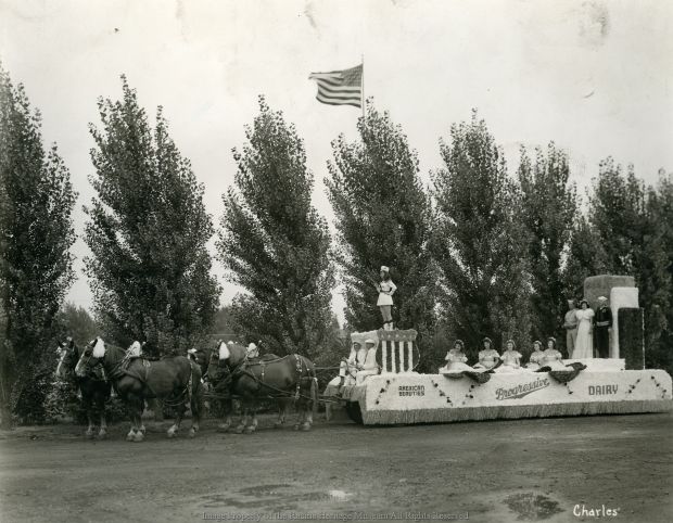 Historic Fourth Fest photos, Fourth Fest parade circa 1940s